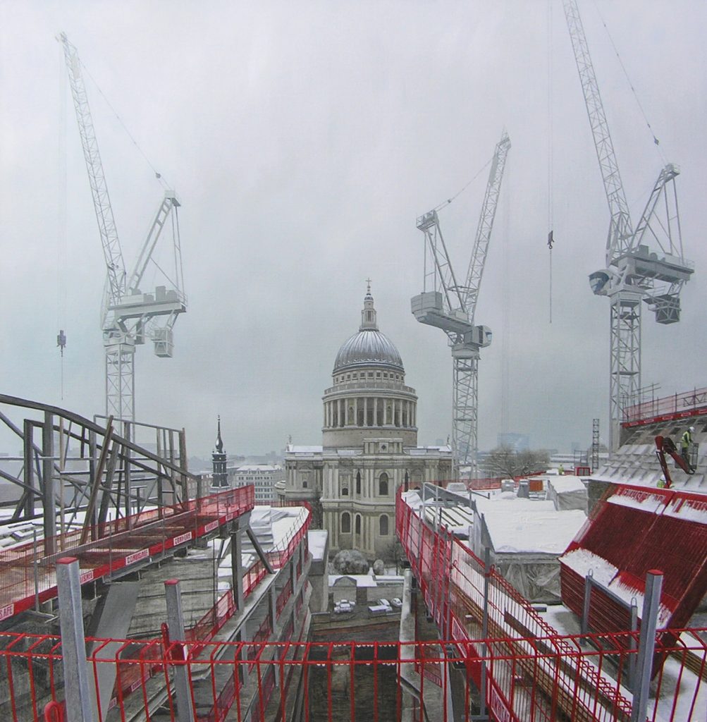 The Dome of St. Paul’s: One New Change oil on linen, (2010), SOLD.