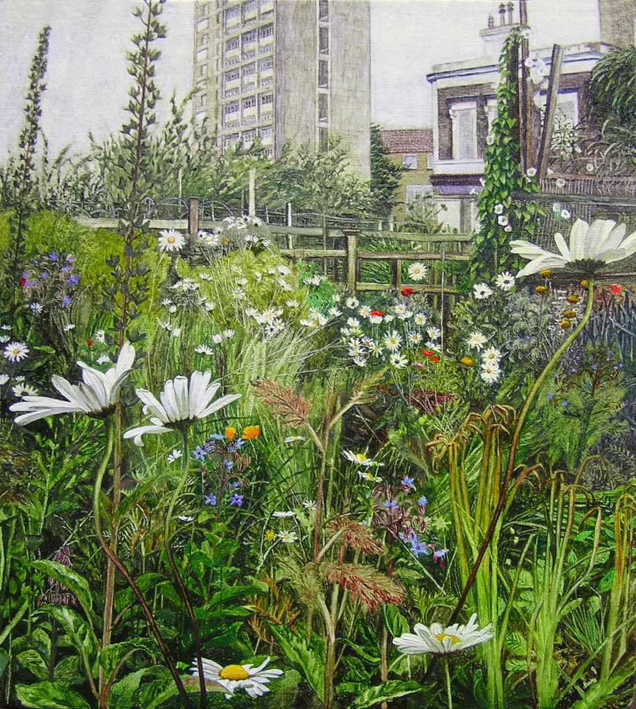 Meadow at Cable Street, oil on linen on board, 43.5 x 40cm (2014) SOLD