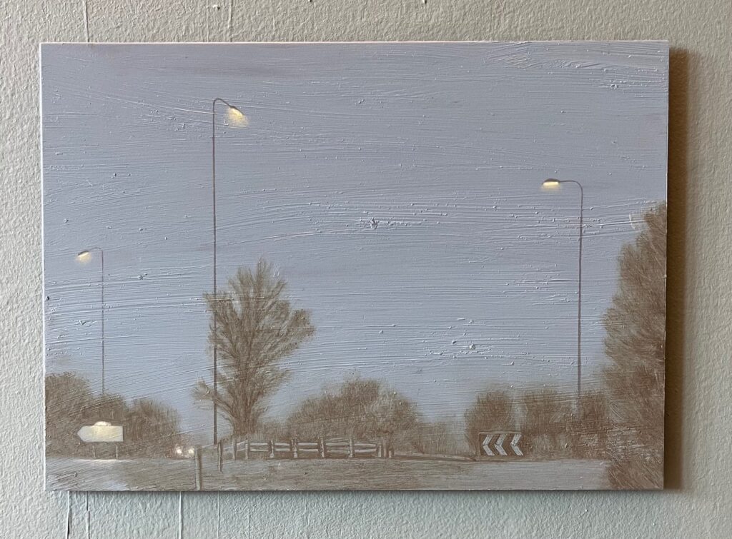 A21 Blueboys No. 2, oil on steel, 15 x 20cm. SOLD